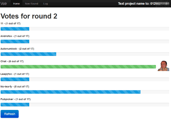 Fivium HackDay Voting system