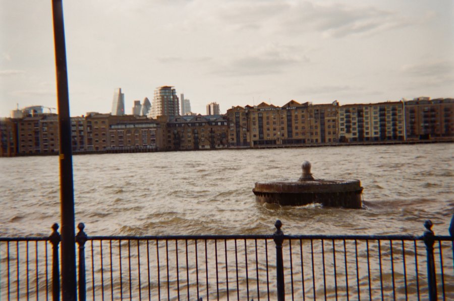 The Thames with the city buildings visible in the background