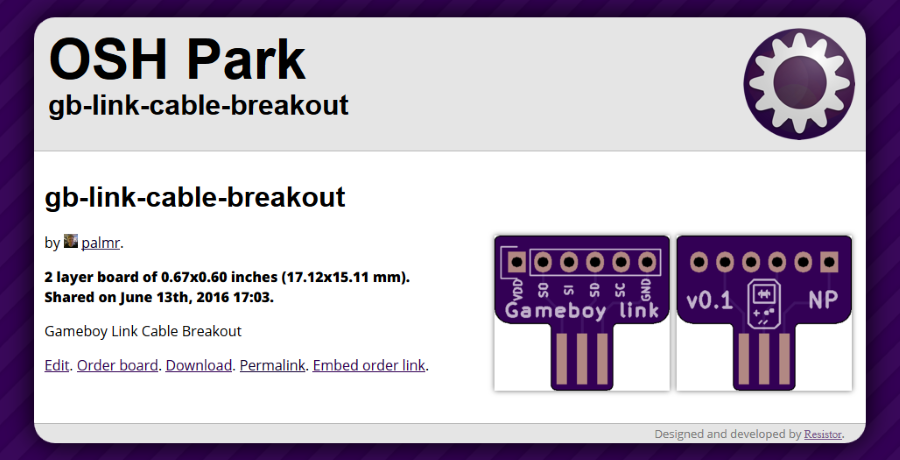 Uploaded design to OSHPark