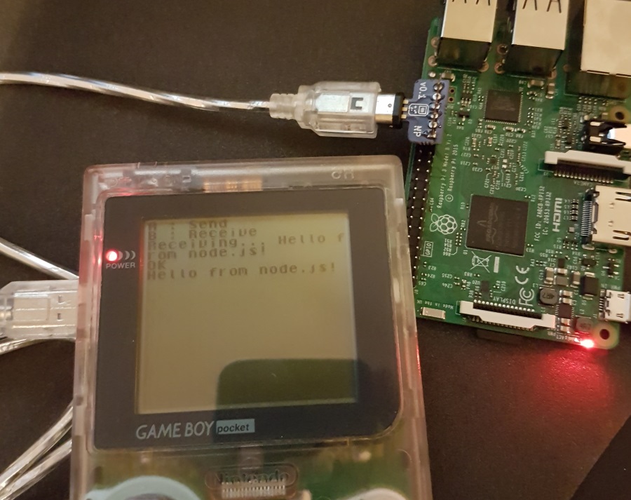 Connected to a raspberry pi 3