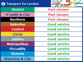 TFL Widget